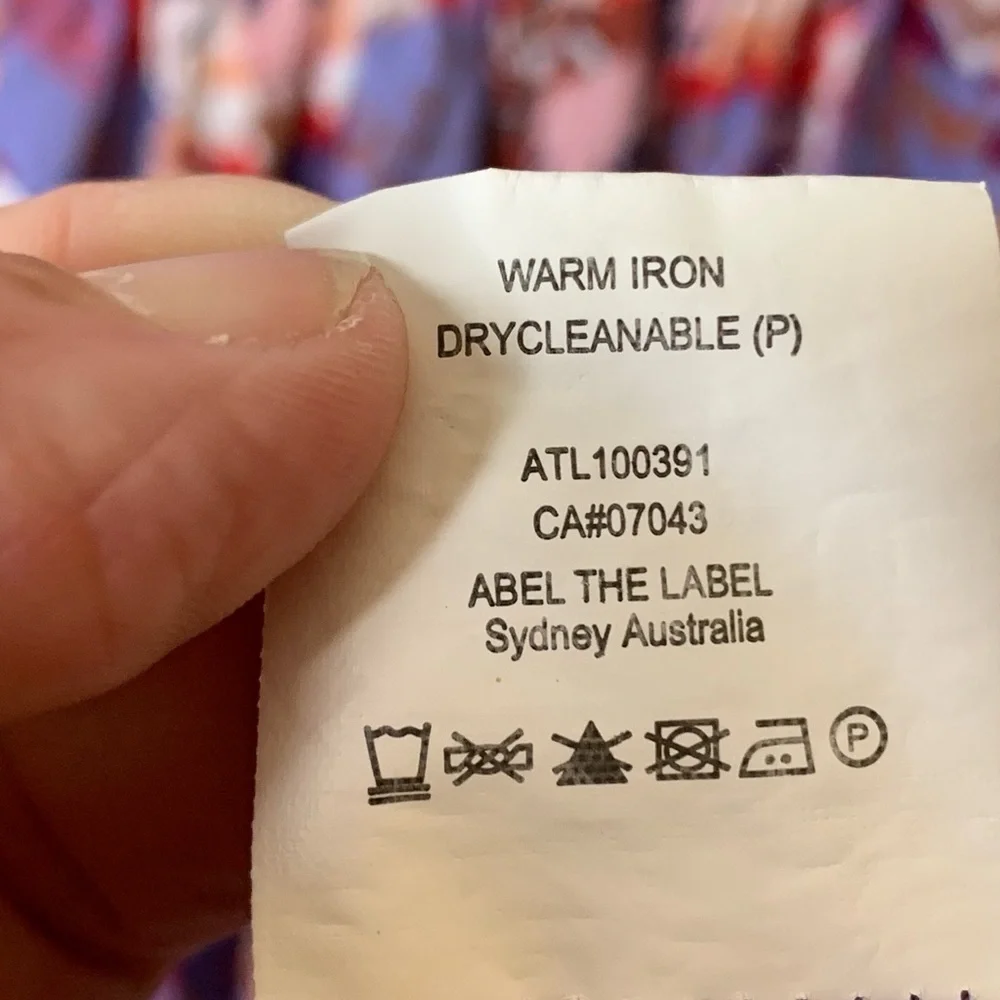 Abel The Label Floral Smocked Tiered Maxi Dress Small Flowy Boho Prairie Festive - Picture 7 of 7